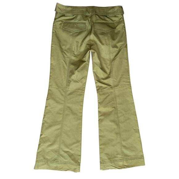 Nanette Lepore Vintage Women’s Size 4 Olive Army Green Belted Flared Pants - Picture 2 of 10